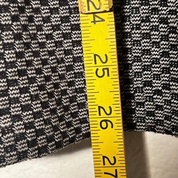 All That Jazz Knit Blazer Size 9/10 Black & White Houndstooth Velvet Accents VTG - Picture 16 of 16